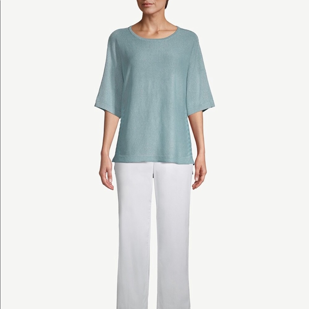 Chico's Light Blue Crew Neck Sweater